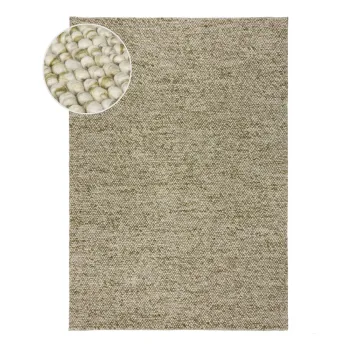 Covor kaki tesut manual din amestesc de lana 160x230 cm Minerals - Flair Rugs imagine