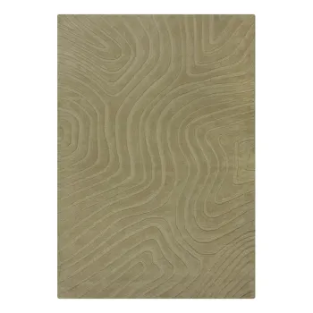 Covor kaki tesut manual din lana 120x170 cm Mesmerise Sage - Flair Rugs imagine