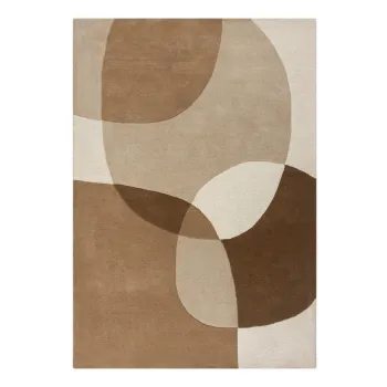 Covor maro-bej din lana 120x170 cm Glow - Flair Rugs imagine