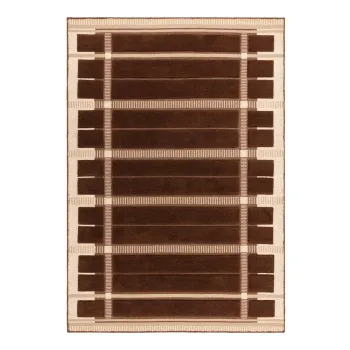 Covor maro/bej tesut manual din lana 160x230 cm - Asiatic Carpets imagine