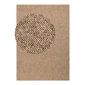 Covor maro deschis lavabil 200x290 cm Rocco Caramel - Elle Decoration imagine