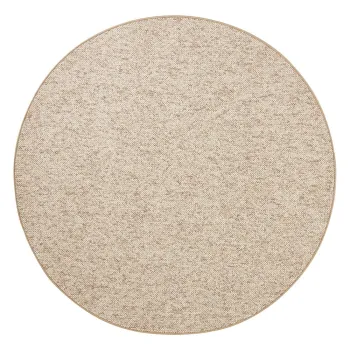 Covor maro deschis rotund o 133 cm Wolly - BT Carpet imagine