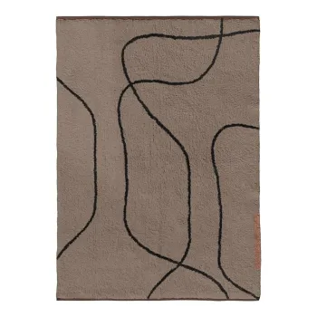 Covor maro lavabil din bumbac 100x140 cm Shadow - Mette Ditmer Denmark imagine