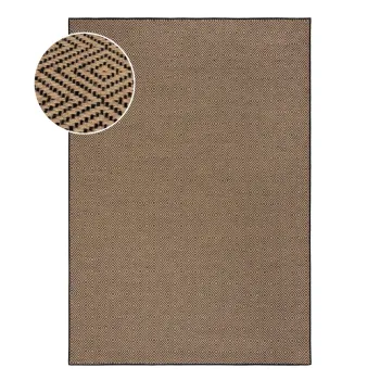 Covor negru/in culoare naturala din iuta 200x290 cm Diamond - Flair Rugs imagine