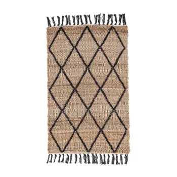 Covor negru/in culoare naturala tesut manual din iuta 60x90 cm Shaila - Yes Everyday imagine