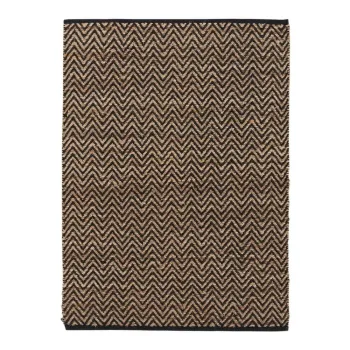 Covor negru-natural 120x170 cm Zigzag - douceur d'interieur imagine
