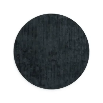Covor negru tesut manual rotund din viscoza o 200 cm Noemi - Vikosa imagine