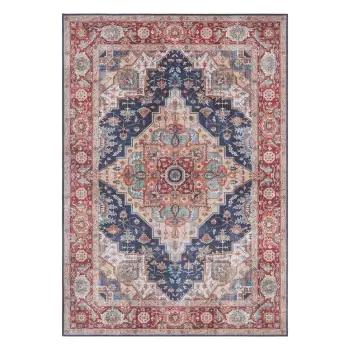 Covor Nouristan Sylla, 80 x 150 cm, rosu - albastru inchis imagine