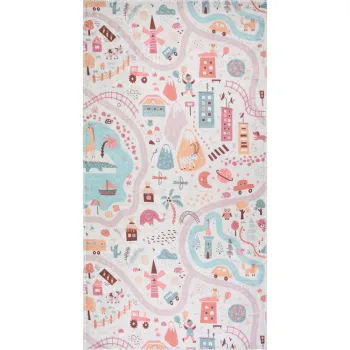 Covor pentru copii 80x150 cm Pastel Neighborhood - Vitaus imagine