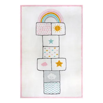 Covor pentru copii alb-roz 120x170 cm Bouncy - Hanse Home imagine