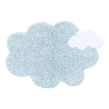 Covor pentru copii albastru deschis lavabil/tesut manual din bumbac 70x100 cm Mini Dream - Lorena Canals imagine