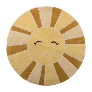 Covor pentru copii bej/chihlimbar din lana o110 cm Sun - Bloomingville Mini imagine