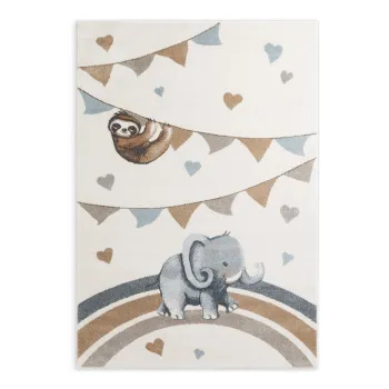 Covor pentru copii crem 120x170 cm Walk like an Elephant Rainbow Party - Villeroy&Boch imagine