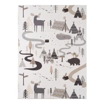 Covor pentru copii crem lavabil 140x200 cm Coco 1135 aEURAyyildiz Carpets imagine