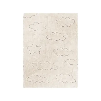 Covor pentru copii crem lavabil/tesut manual din bumbac 140x200 cm Clouds - Lorena Canals imagine