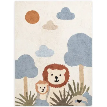 Covor pentru copii crem lavabil/tesut manual din bumbac 140x200 cm Snuggle Lionel - Hanse Home imagine