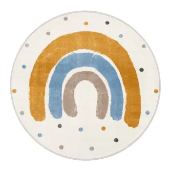 Covor pentru copii galben ocru-fildes o100 cm Joyful Gold - FD imagine