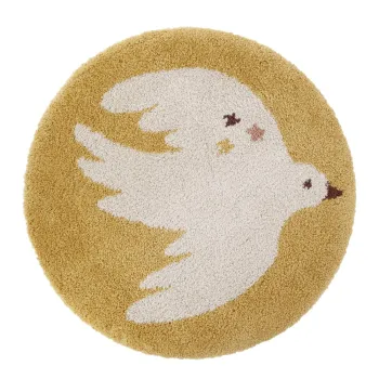 Covor pentru copii galben ocru o120 cm Bohemian Bird Miel - Nattiot imagine