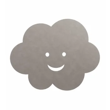 Covor pentru copii grej tesut manual din piele ecologica 113x140 cm Cloud XXXL Cloud - LIND DNA imagine