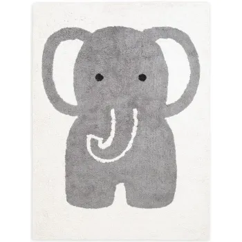 Covor pentru copii gri/crem lavabil/tesut manual din bumbac 140x200 cm Snuggle Emil - Hanse Home imagine