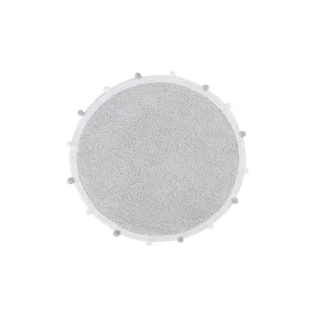 Covor pentru copii gri deschis lavabil/tesut manual din bumbac o120 cm Bubbly - Lorena Canals imagine