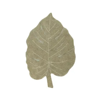 Covor pentru copii kaki lavabil/tesut manual din bumbac 120x180 cm Monstera Olive - Lorena Canals imagine
