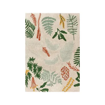 Covor pentru copii lavabil/tesut manual din bumbac 140x200 cm Botanic Plants - Lorena Canals imagine