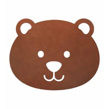 Covor pentru copii maro tesut manual din piele ecologica 111,5x140 cm Bear XXXL Bull - LIND DNA imagine