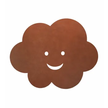 Covor pentru copii maro tesut manual din piele ecologica 113x140 cm Cloud XXXL Bull - LIND DNA imagine