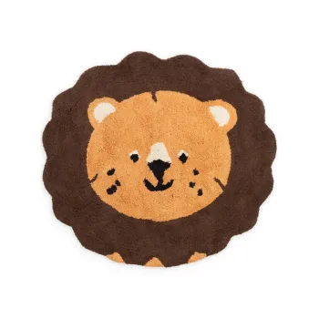Covor pentru copii portocaliu/maro lavabil/tesut manual din bumbac 112x120 cm Snuggle Lea - Hanse Home imagine