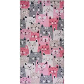 Covor pentru copii roz 120x180 cm Silly Cats - Vitaus imagine