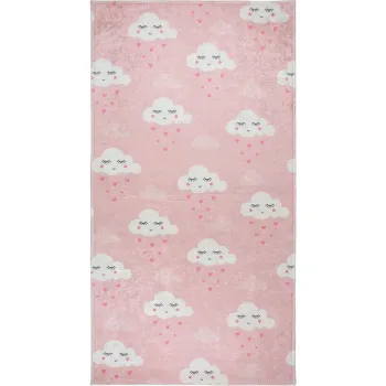 Covor pentru copii roz deschis lavabil 120x180 cm Pink Clouds - Vitaus imagine