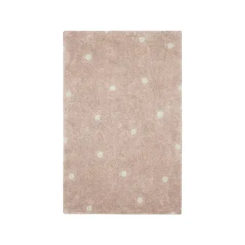 Covor pentru copii roz deschis lavabil/tesut manual din bumbac 100x150 cm Mini Dot Rose - Lorena Canals imagine