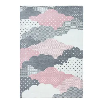 Covor pentru copii roz/gri 120x170 cm Bambi - Ayyildiz Carpets imagine