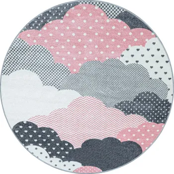 Covor pentru copii roz/gri o 160 cm Bambi - Ayyildiz Carpets imagine