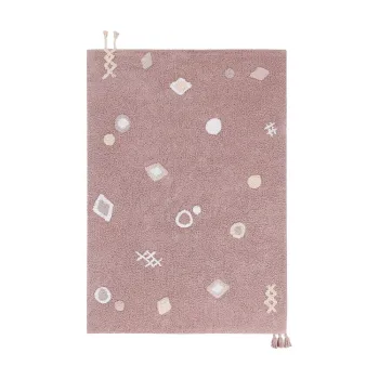 Covor pentru copii roz lavabil/tesut manual din bumbac 140x200 cm Noah - Lorena Canals imagine