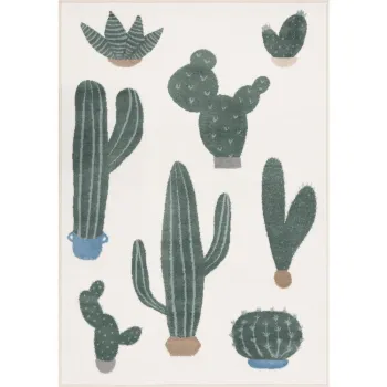 Covor pentru copii verde-fildes 160x230 cm Cacto Malachite - FD imagine