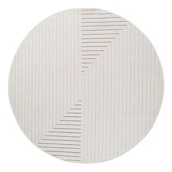 Covor pentru exterior E(TM)i interior crem rotund A, 160 cm Nova 1202 aEURAyyildiz Carpets imagine