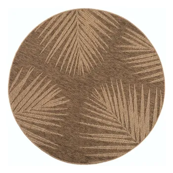 Covor pentru exterior E(TM)i interior maro rotund A, 80 cm Timber 1403 aEURAyyildiz Carpets imagine