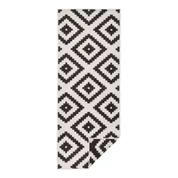 Covor pentru exterior NORTHRUGS Malta, 80 x 350 cm, negru - crem imagine