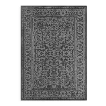 Covor pentru exterior si interior alb-negru 200x290 cm Duet Kona - NORTHRUGS imagine