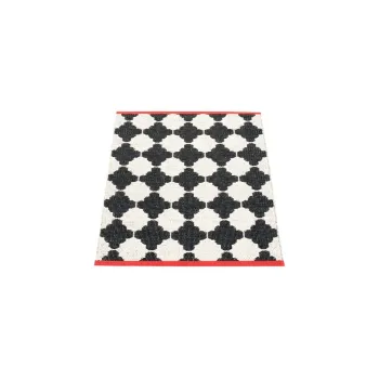 Covor pentru exterior si interior alb-negru 70x90 cm Marre Black Coral - Pappelina imagine