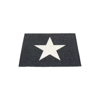 Covor pentru exterior si interior alb-negru 70x90 cm Viggo Black - Pappelina imagine