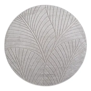 Covor pentru exterior si interior argintiu rotund o 120 cm Nova 1203 - Ayyildiz Carpets imagine