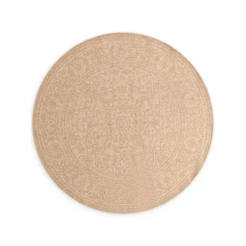 Covor pentru exterior si interior bej/fildes rotund o 160 cm Duet Kona - NORTHRUGS imagine