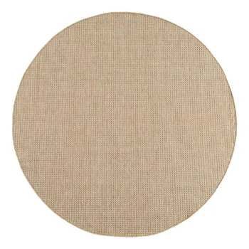Covor pentru exterior si interior bej rotund o 120 cm Mira 1450 - Ayyildiz Carpets imagine