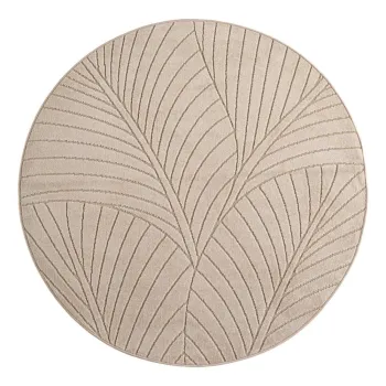 Covor pentru exterior si interior bej rotund o 80 cm Nova 1203 - Ayyildiz Carpets imagine