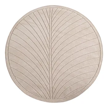 Covor pentru exterior si interior bej rotund o 80 cm Nova 1204 - Ayyildiz Carpets imagine