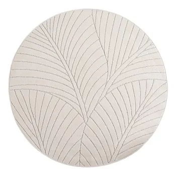 Covor pentru exterior si interior crem rotund o 80 cm Nova 1203 - Ayyildiz Carpets imagine