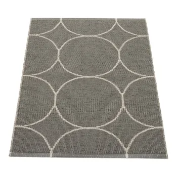 Covor pentru exterior si interior gri inchis 70x100 cm Boo Charcoal Linen - Pappelina imagine